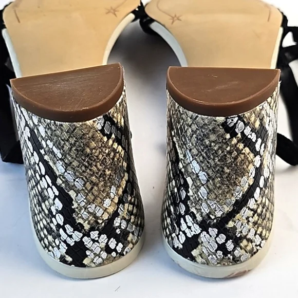 Gibson Latimer Cordelia Sheep Leather Snake Print Ankle Strap Block Heel… - Picture 12 of 16